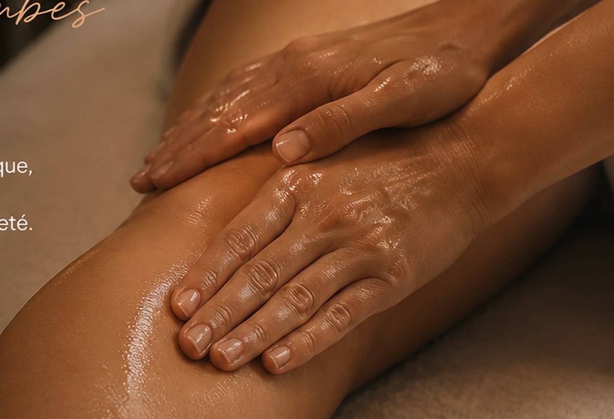 Drainage lymphatique réalisé sur les jambes